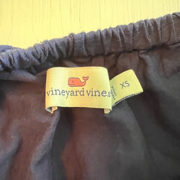 Vineyard Vines Womens Navy Strapless Ruffled Scalloped Romper Size XS - Picture 14 of 14